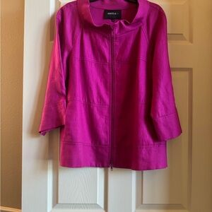 Lafayette 148 Women's Fuchsia Linen Jacket